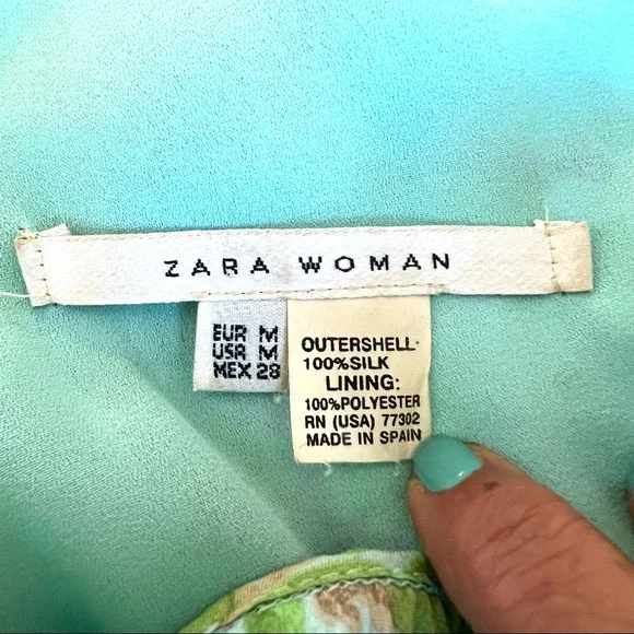 ZARA SILK CHIFFON TOP - Picture 10 of 10